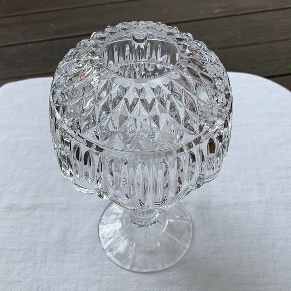 Vintage 2 Piece Crystal Pedestal Tea Light/Votive Candle Holder - Picture 4 of 11